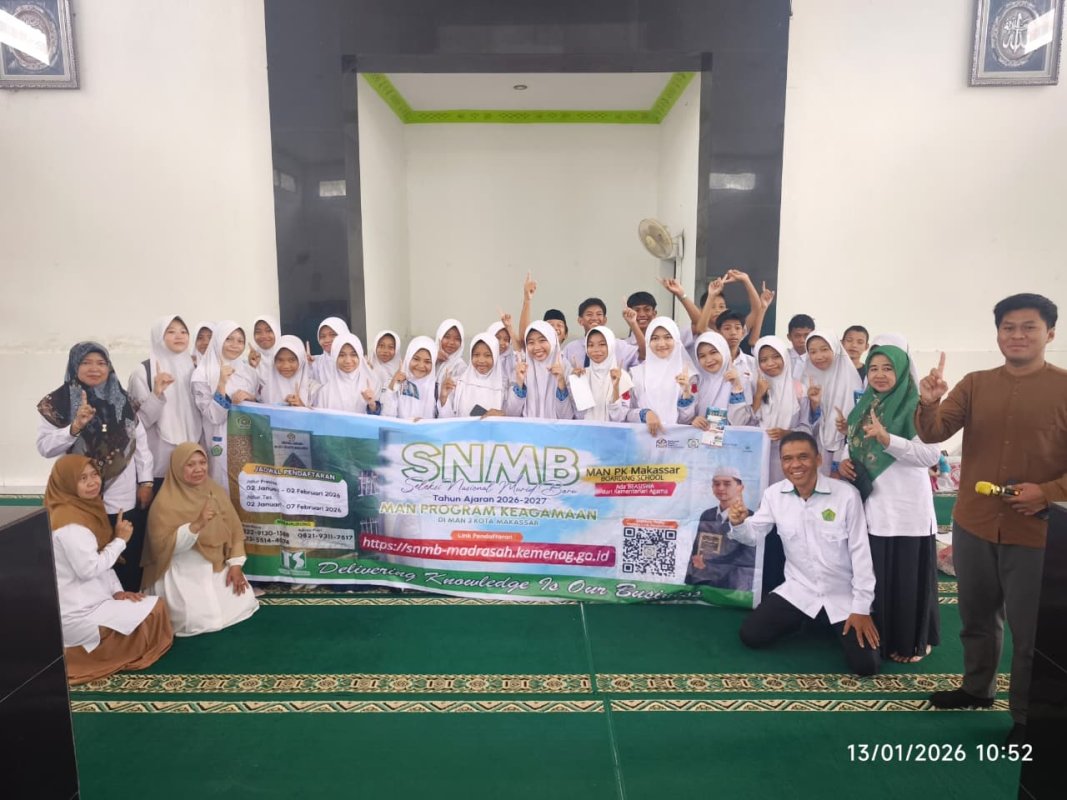 Tim Sosialisasi SNMB MAN PK Kota Makassar Kunjungi MTsN 1 Takalar