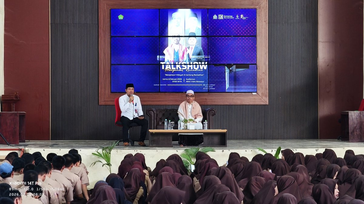 Sambut Ramadan 1447 H, MAN 3 Kota Makassar Gelar Talkshow Menjemput Hidayah di Gerbang Ramadan