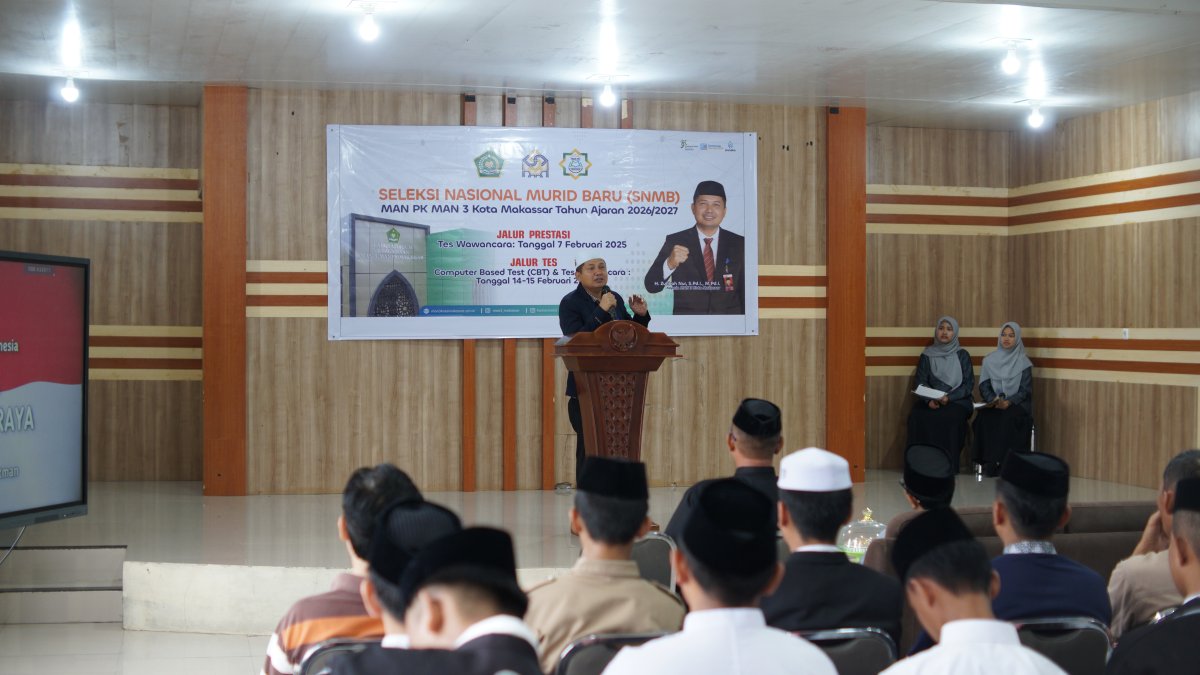 Buka Seleksi Jalur Prestasi SNMB 2026, Kepala MAN 3 PK Makassar: Kami Mengejar Kualitas