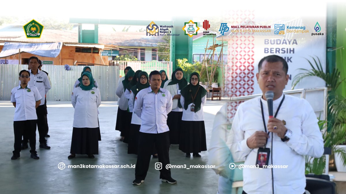 Jaga Semangat Kerja di Masa Libur Sekolah, Pegawai MAN 3 Kota Makassar Laksnakan Apel Kedisiplinan