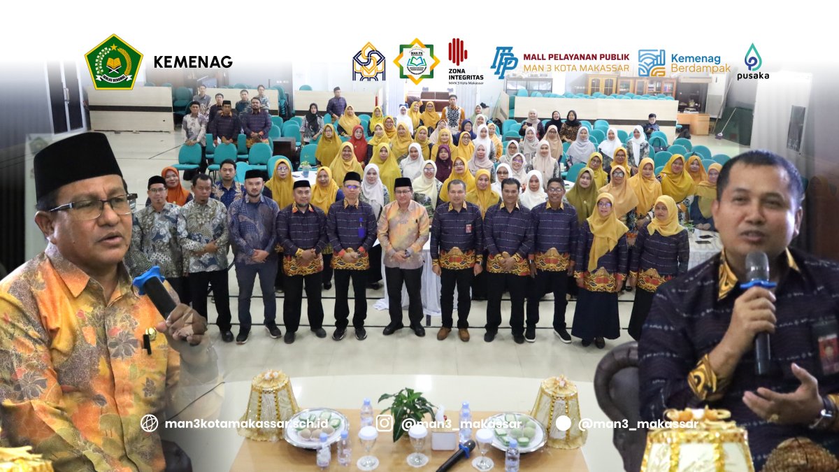 Buka Raker MAN 3 Kota Makassar TA 2026/2027, Kakan Kemenag Tekankan Tipe Kepemimpinan dan Manajemen Pendidikan