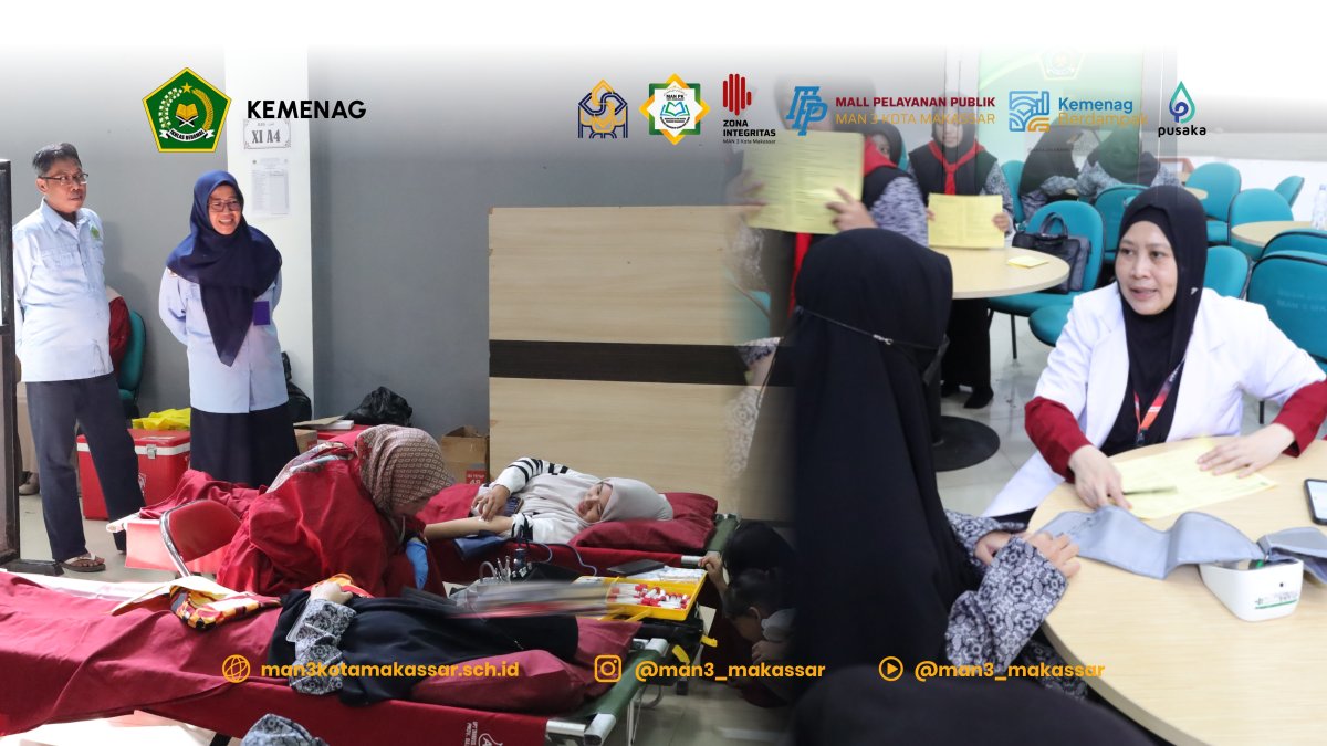 Wujud Kepedulian Sesama, PMR Wira 242 MAN 3 Kota Makassar Laksanakan Aksi Donor Darah