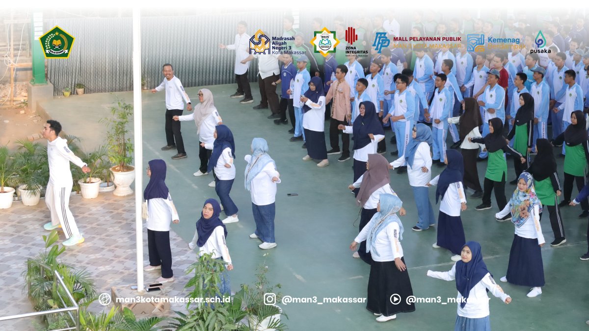 Tingkatkan Kebugaran dan Kebersamaan, MAN 3 Kota Makassar Gelar Senam Sehat, Cinta Diri dan Sesama