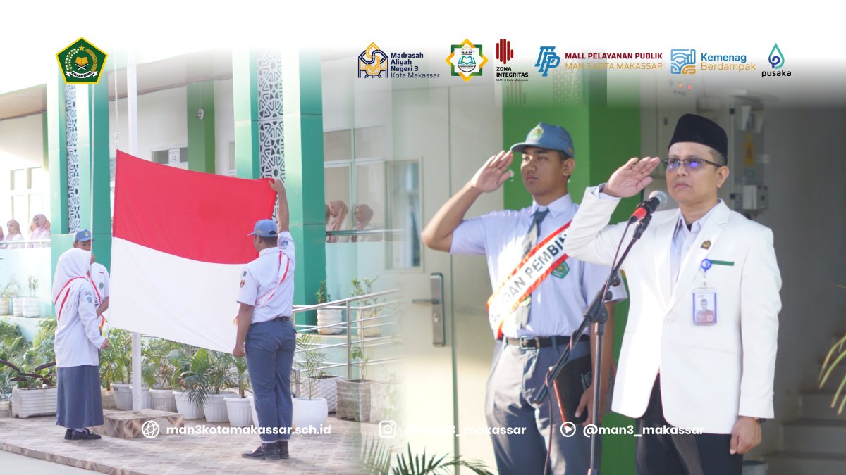 MAN 3 Kota Makassar Rutin Melaksanakan Upacara Bendera, Pembina Tekankan Disiplin dan Konsistensi Bagi Murid