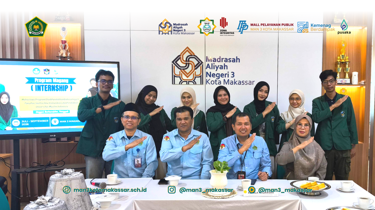 Perkuat Sinergi Akademis, MAN 3 Kota Makassar Sambut 7 Mahasiswa Magang FSKIP UMI