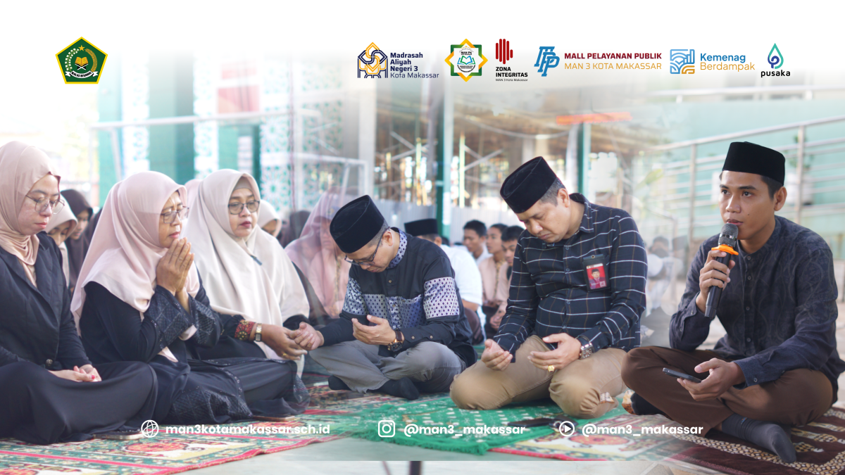 Implementasikan Panca Cinta, MAN 3 Kota Makassar Melaksanakan Zikir dan Shalawat Bersama