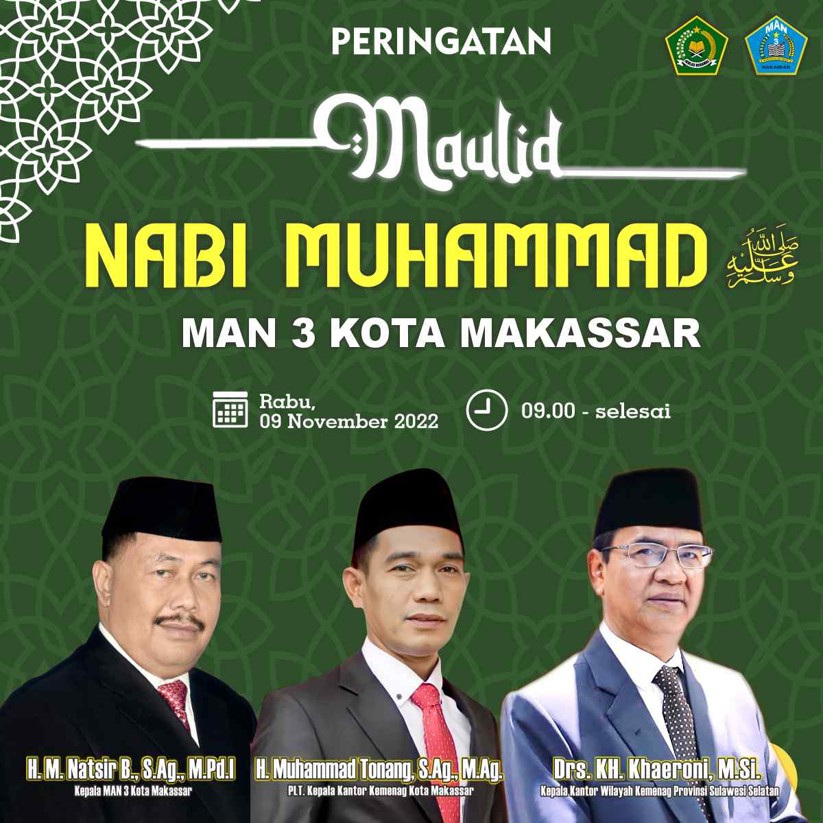 Peringatan Maulid Nabi Muhammad SAW. di MAN 3 Kota Makassar