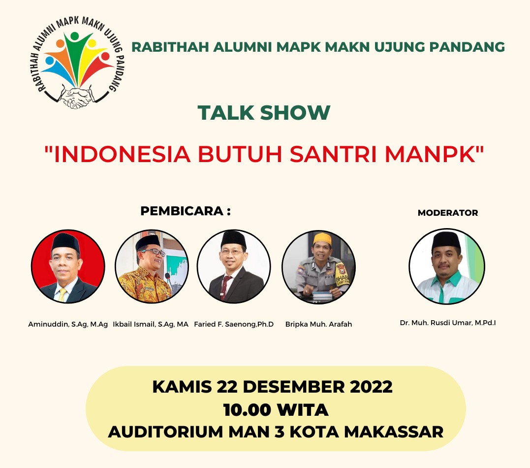 RAMA PK GELAR TALK SHOW  INDONESIA BUTUH SANTRI MANPK